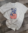 American Peace Sign Graphic Tee