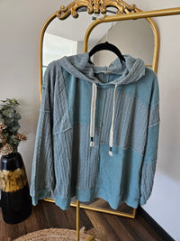 Pattern Block Jade Hoodie