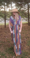 Patchwork Printed Raliegh Maxi Dress