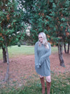 Long Sleeve Ribbed Henley Dress