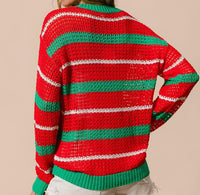 Christmas Spirit Pointelle Sweater