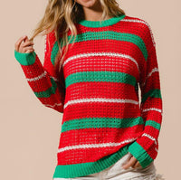 Christmas Spirit Pointelle Sweater