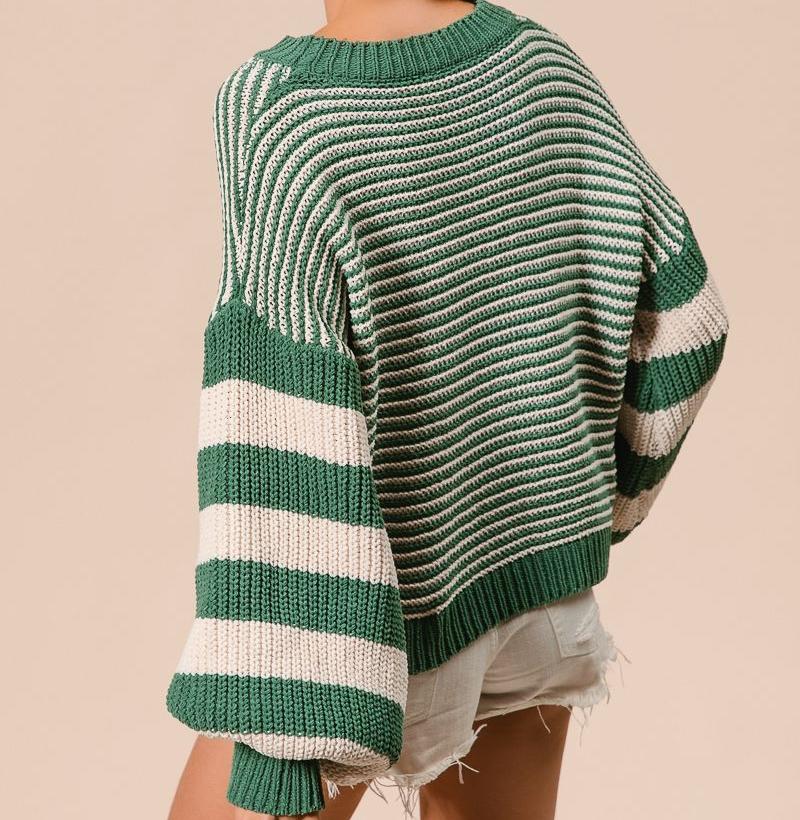 Pine Stripe Combo Sweater